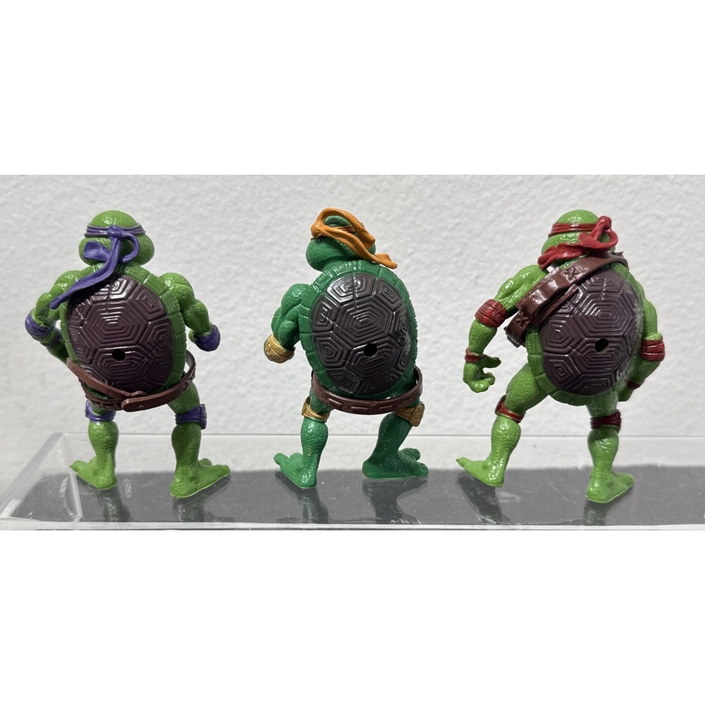 TMNT Ninja Turtles LOT Of 3 With Belts Missing Arm Unknown Year No Weapons 4" - Picture 2 of 7